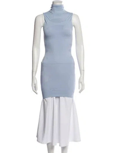 Pre-owned Maisie Wilen Nylon Turtleneck Top In Blue