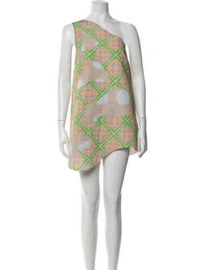 Pre-owned Maisie Wilen Patterned Mini Dress In Multicolor