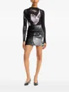 Maisie Wilen Portrait-print Top In Black