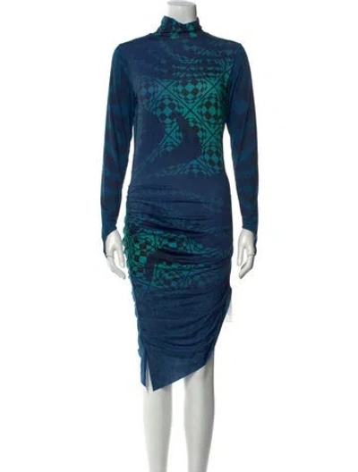 Pre-owned Maisie Wilen Printed Midi Length Dress In Multi