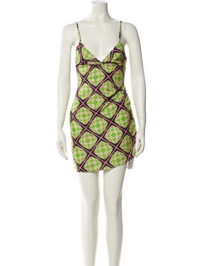 Pre-owned Maisie Wilen Printed Mini Dress In Multi