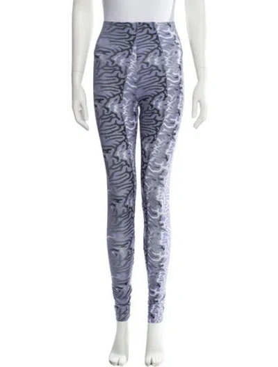 Pre-owned Maisie Wilen Printed Skinny Leg Pants In Purple