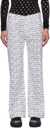 Maisie Wilen White Nebula Trousers In Lorem