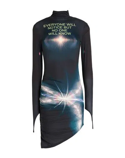 Maisie Wilen Woman Mini Dress Charcoal Size S Polyester, Elastane In Black