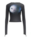 Maisie Wilen Woman Top Black Size M Polyester, Elastane In Black