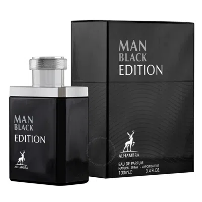 Maison Alhambra Men's Black Edition Edp Spray 3.4 oz Fragrances 6291108730201 In Black / White