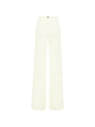 Maison Anami Logo-plaque Wide-leg Trousers In Neutral