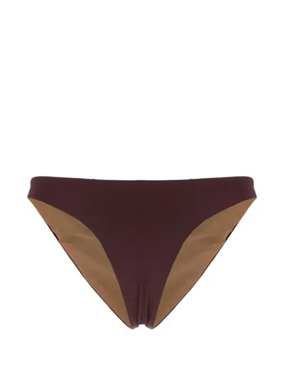 Maison Anami Reversible Bikini Bottoms In Brown