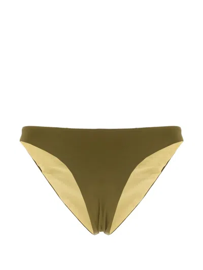 Maison Anami Reversible Bikini Bottoms In Green