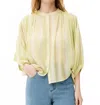 Maison Anana Assia Long Sleeve Blouse In Yellow In Yellow