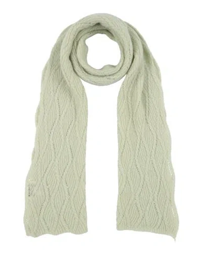 Maison Anje Woman Scarf Light Green Size - Merino Wool, Mohair Wool, Polyamide, Elastane