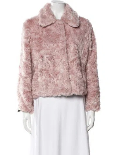 Pre-owned Maison Atia Faux Fur Faux Fur Jacket In Pink