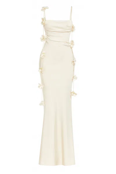 Maison Aureus Women's White Alaia Dress - Champagne