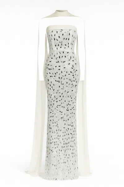 Maison Aureus Women's White / Silver Emma Dress Silver In Multi
