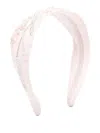 Maison Ava Beaded Headband In Pink