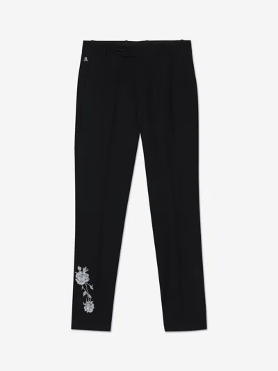 Maison Ava Babies'  Boys Floral Lucien Trousers In Black