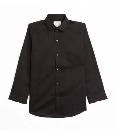 Maison Ava Kids'  Classic Long-sleeved Shirt (2-14 Years) In Black