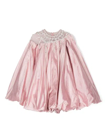 Maison Ava Kids' Crystal-embellished Dress In Pink