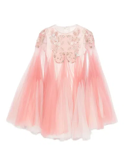 Maison Ava Crystal-embellished Tulle Dress In Pink