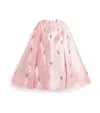 Maison Ava Embellished Cape Dress In Pink