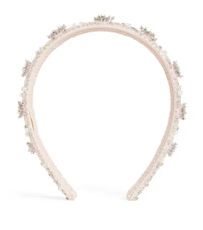 Maison Ava Kids' Embellished Headband In Pink