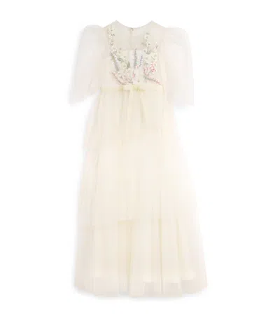 Maison Ava Kids' Embellished Madeline Dress In Ivory