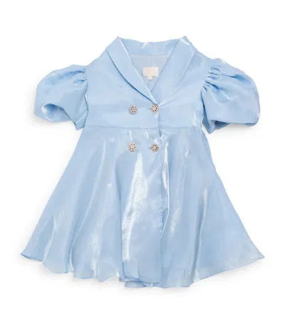 Maison Ava Kids'  Embroidered Dress (4-14 Years) In Blue