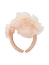 Maison Ava Floral-appliqué Beaded Headband In Pink