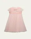 Maison Ava Girl's Ingrid Embellished Bow Dress In Pink