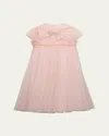 Maison Ava Girl's Ingrid Embellished Bow Dress In Pink
