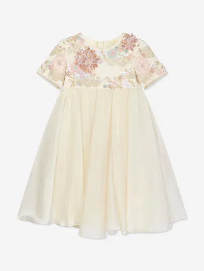 Maison Ava Kids'  Girls Delphine Embellished Tulle Dress In Ivory