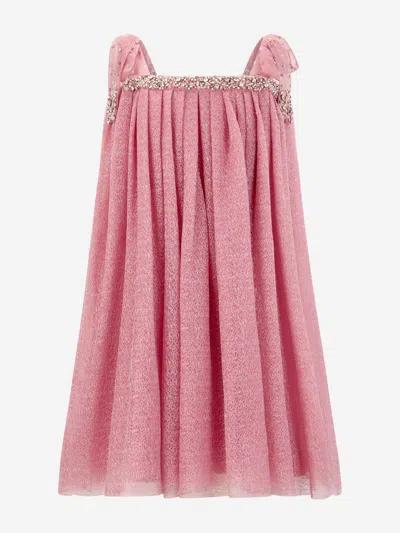 Maison Ava Kids' Este Rhinestone-embellished Dress In Pink