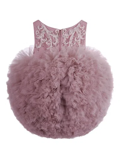 Maison Ava Babies' Pomme Ruffled Dress In Pink