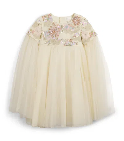 Maison Ava Kids' Tulle Embellished Delphine Dress In Ivory