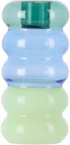 Maison Balzac Blue & Green Grande Pauline Candle Holder In Teal/azure/mint