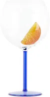 Maison Balzac Blue & Orange 'le Spritz' Cocktail Glass In Azure/clear/amber