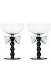 Maison Balzac Bow Coupes (set Of Two) In Nude