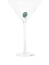 Maison Balzac Ornamental-detail Martini Glass In Green