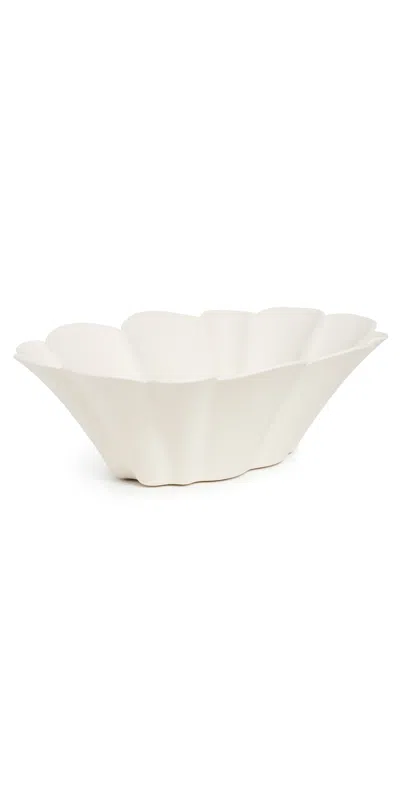 Maison Balzac Cloud Serving Basket Ivory In Animal Print