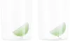 Maison Balzac Clear Lime-cut Glass Set In Clear/green