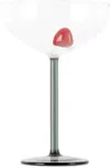 Maison Balzac Clear Martini Glass In Smoke/clear/red