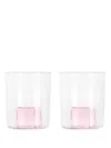 Maison Balzac Clear Icecube Glass Goblet Set In Neutrals