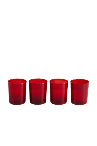 Maison Balzac Large Gobelets Set Of 4 In Rouge