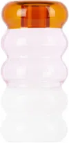 Maison Balzac Pink & White Grande Pauline Candle Holder In Amber/pink/white