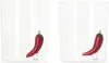 Maison Balzac Red Chilli Gobelets Set In Clear/red