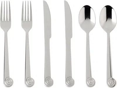 Maison Balzac Silver L'escargot Flatware Set, 6 Pcs