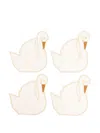 Maison Balzac Swan Napkins (set Of Four) In Neutrals