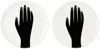 Maison Balzac White & Black 'les Mains' Dinner Plate Set In Black
