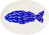 Maison Balzac White & Blue 'le Merou' Serving Platter In Blue