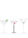 Maison Balzac X Browns Cocktail Glasses (set Of Three) In White